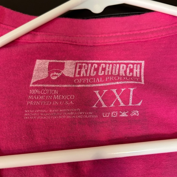 Eric Church Pink V-Neck Graphic T-Shirt - Picture 7 of 7